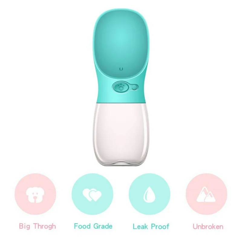 Portable Pet Dog Drinking Water Bottle For Outdoor/Travel Easy To Carry Plastic Supplies Cat Travel Cup | Дом и сад