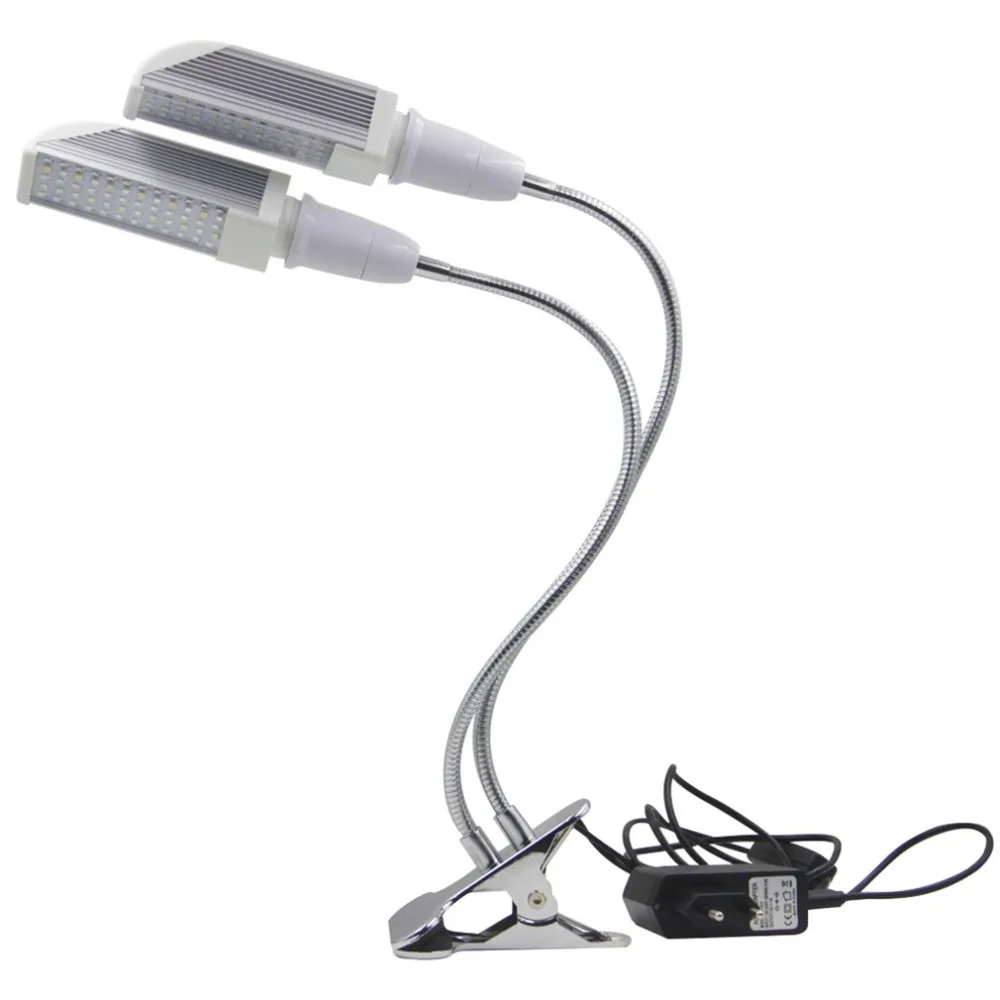 2 Heads Desk Clip Timing Grow Light Switch LED Plant Growth for Flower Vegetable Indoor Greenhouse Hydroponics |