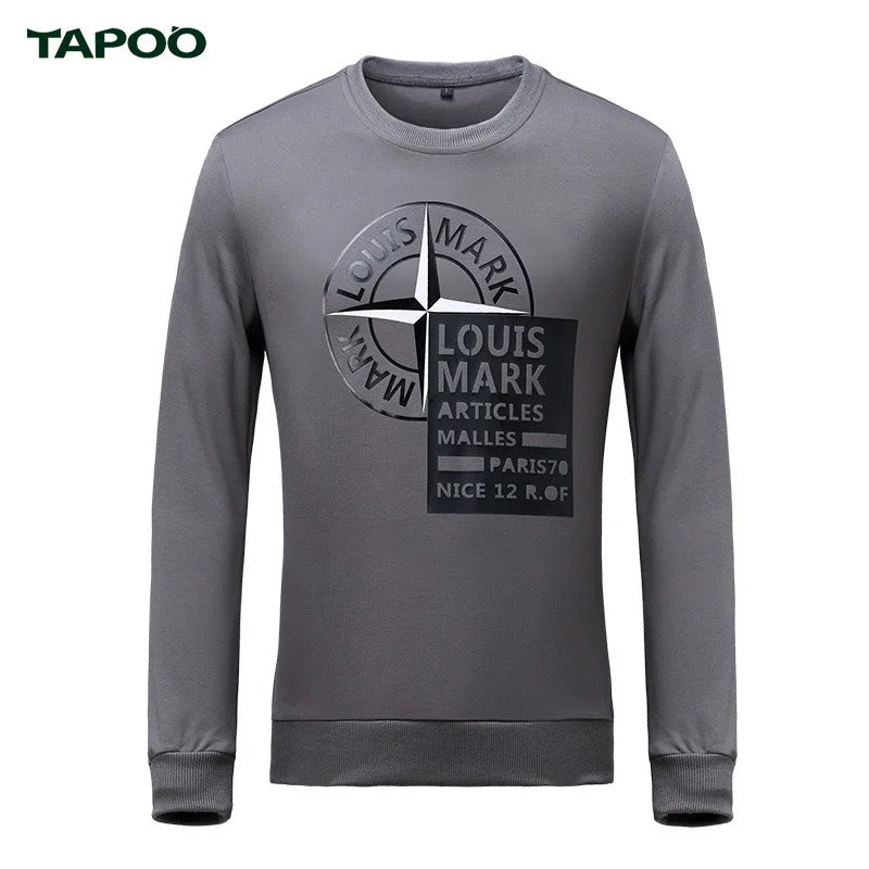 Tapoo Повседневное Для мужчин футболка Homme Фитнес хлопка с длинным рукавом