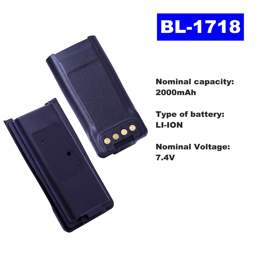 7.4V 2000mAh LI-ION Radio Battery BL-1718 For HYT Walkie Talkie TC700G/3000G/720S Two Way Radio