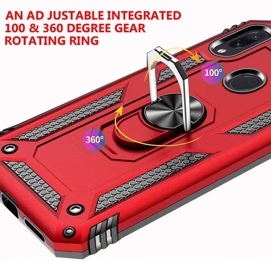 for xiaomi redmi note 7 cover case Note7 Protective Phone ksiomi xiomi  pro coque bumper xiami kickstand holder fundas armored |