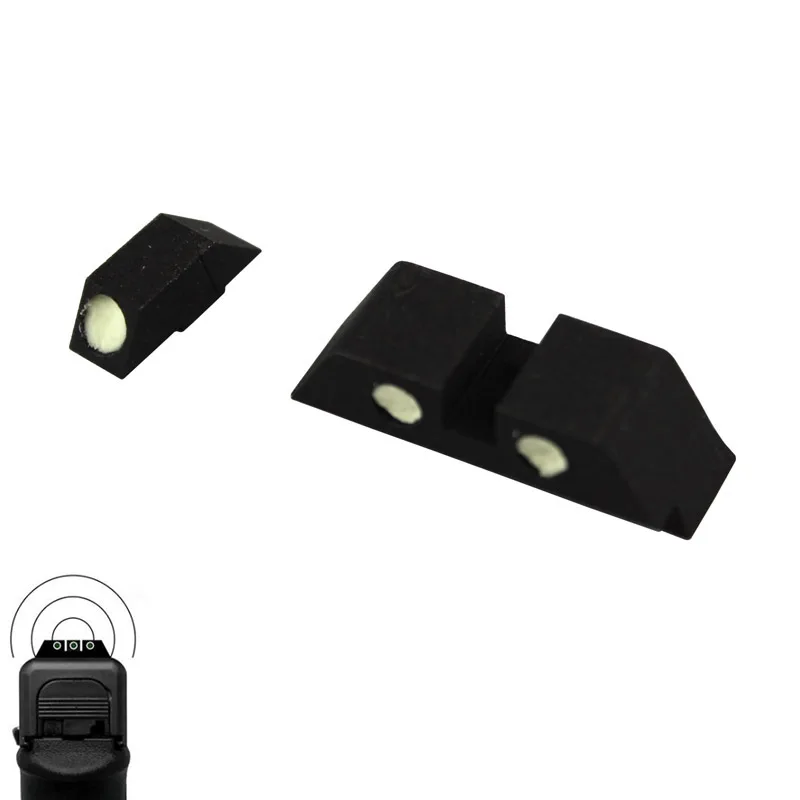 Горячая продажа пистолет Glock Ночной прицел передний и задний набор для 17 19 22 23 24 26