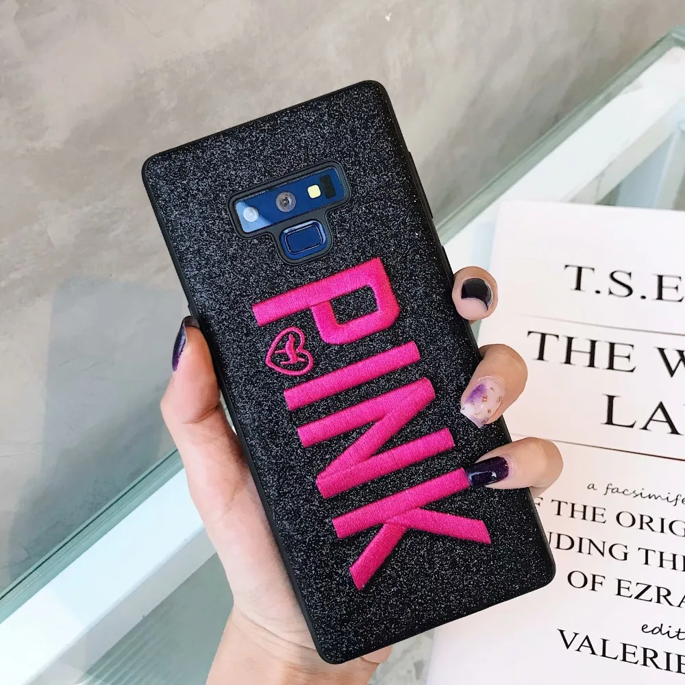 Роскошный брендовый розовый чехол Victoria для Iphone XR XS Max X 7 8 Plus сверкающий с