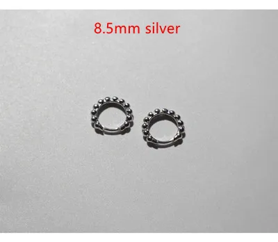 1 pair silver 8.5mm Новинка 925, серьги из стерлингового серебра, модные золотые, серебряные, маленькие бусины, серьги с пряжкой, тренд, простые, женские серьги, ювелирные изделия - Окраска металла: 1 pair silver 8.5mm
