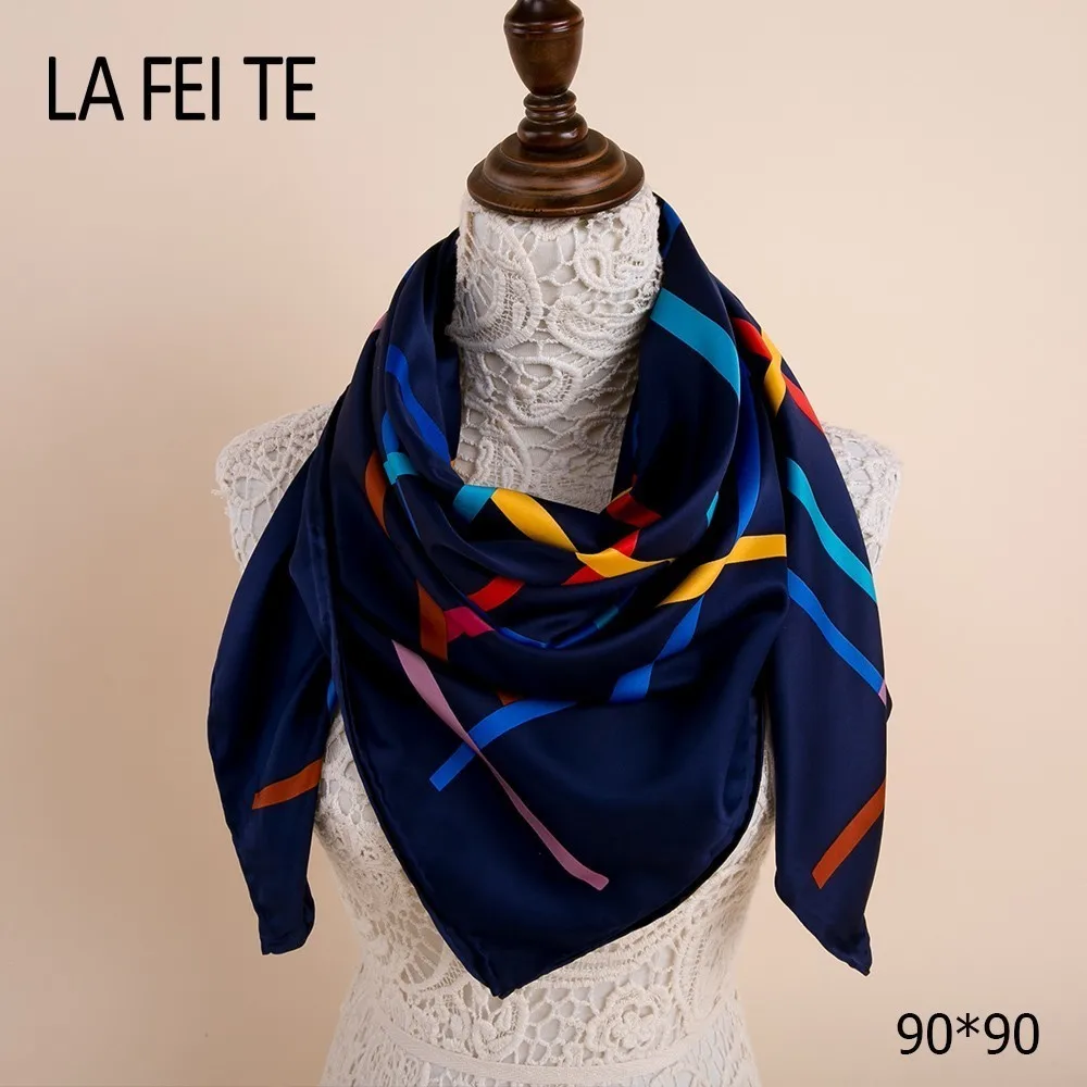 

Шелковый квадратный шарф, женский шейный платок, бандана, атласная шифоновая шаль, сумка для волос, шейный женский шарф для дам 2019