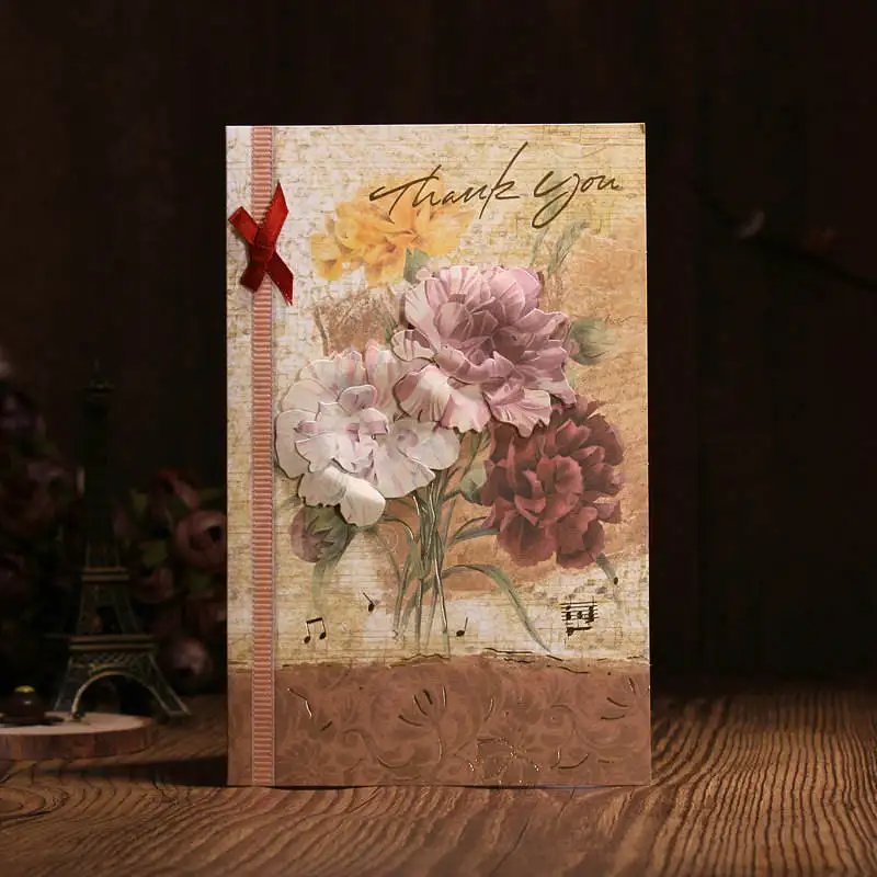 DoreenBeads бумажная карточка для рукоделия цветы на Рождество день рождения свадьбу