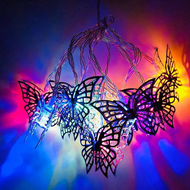 10 светодиодов декоративный ночник в форме бабочки для дома спальни детской