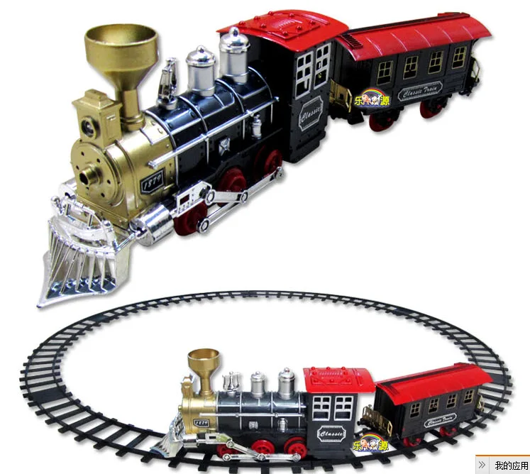 Горячий Электрический рельсовый трек игрушка классический поезд дым с