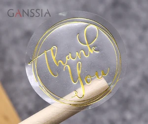 100 шт.лот, диаметр: 3,5 см, круглые прозрачные наклейки с надписью Thank You, декоративные наклейки для подарков, этикетки, канцелярские принадлежности (ss-1600)