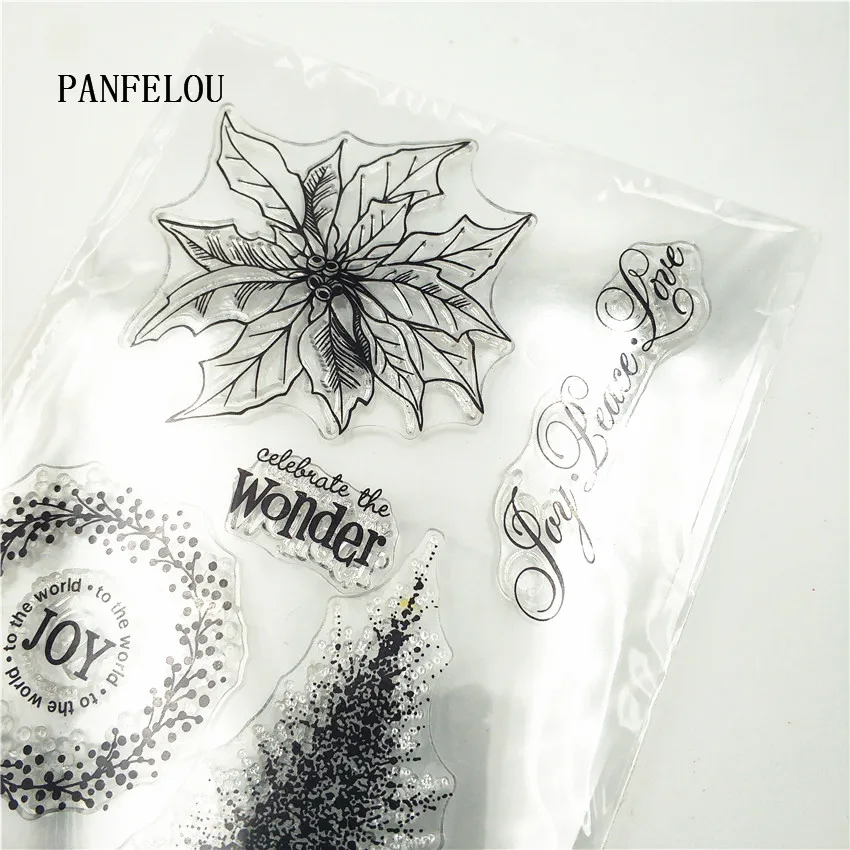 Прозрачный силиконовый штамп PANFELOU с пасхальными цветами/печать сделай сам для