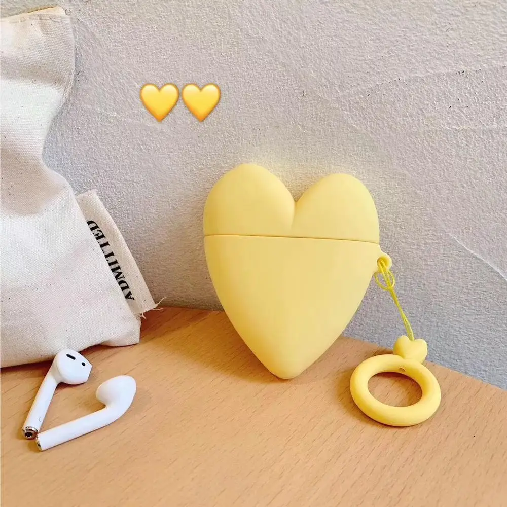 Мультяшный чехол в форме сердца для Airpods1/2 защитный Airpods Беспроводная