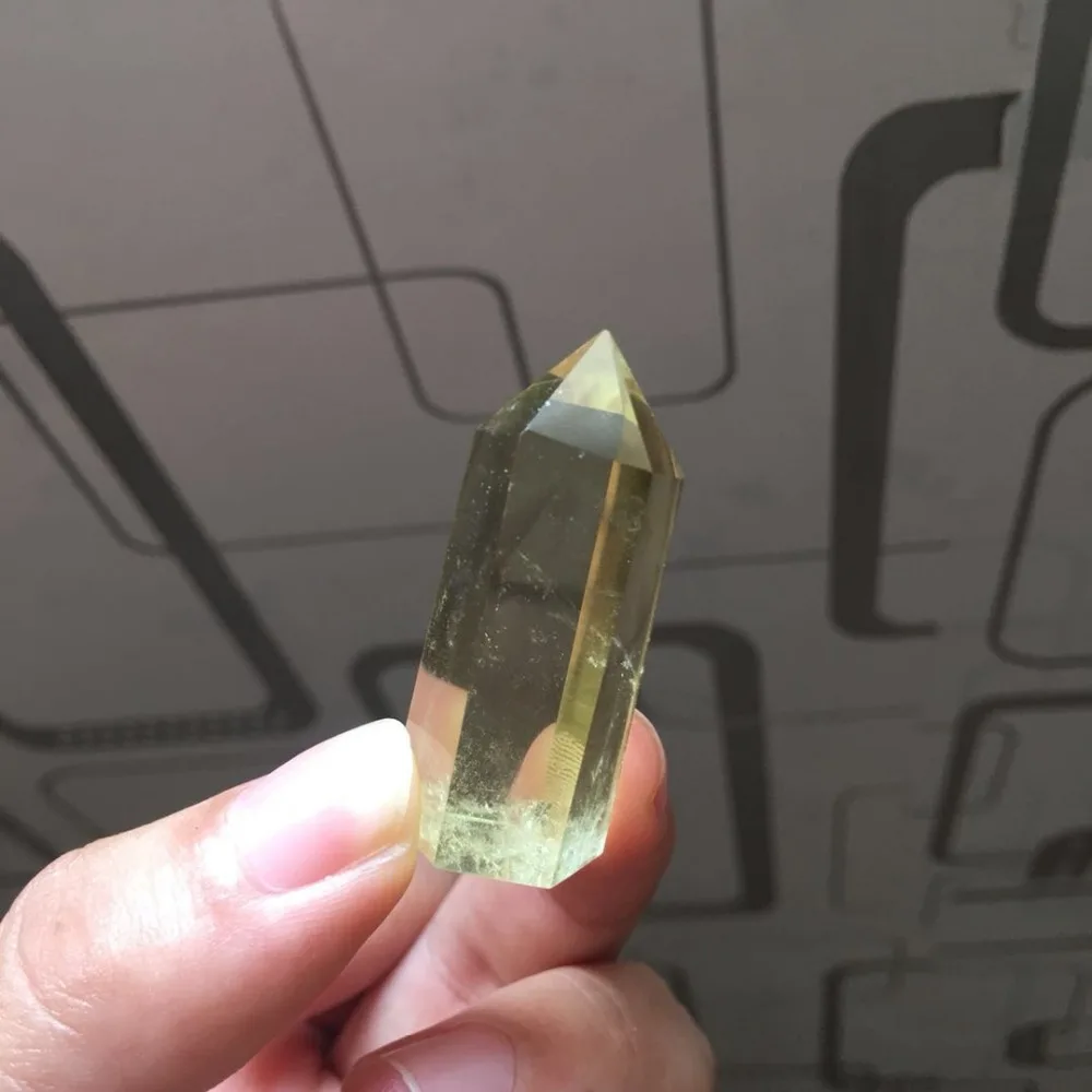 6pcs Natural yellow citrine quartz crystal wand point with good color reiki mediation healing crystals