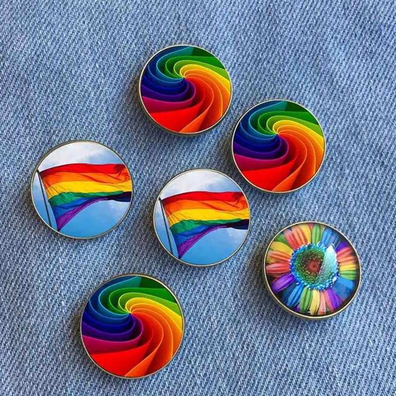 1 шт. Новое поступление металлическое стекло Лесбиянок Гей гордыня Радужная