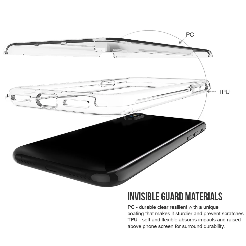 Tollcuudda для IPhone X случае ТПУ & PC Простой Прозрачный чехол Apple X|for iphone|transparent casecase for iphone