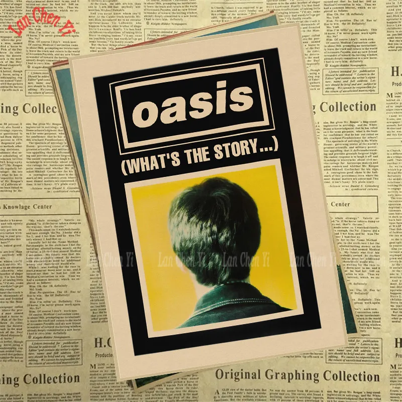 Серия OASIS, 2 ремешка, Классическая ностальгическая матовая крафт-бумага, плакат для кафе, креативная настенная бумага, украшение интерьера