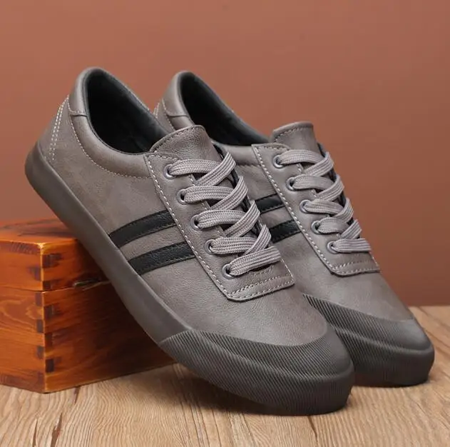 2022 Autumn New Fashion Men Shoes Lace-Up Leather Casual Trend Cool Loafers Flat Skate Shoe | Обувь