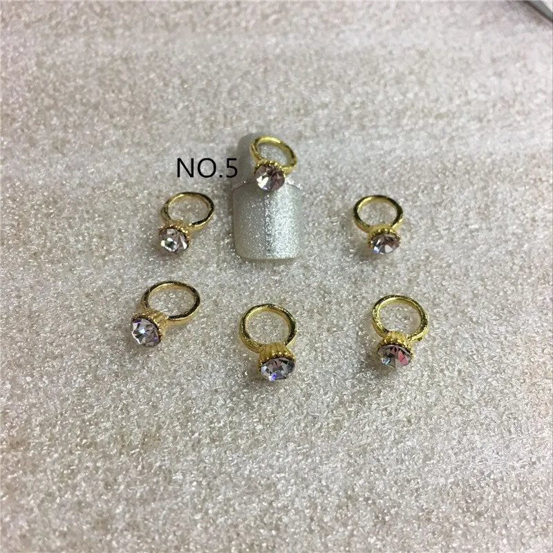 

10 pcs/bag Glitter 3d Nail Art decoration New Style Golden A Diamond jewelry Ornament Nail Sticker