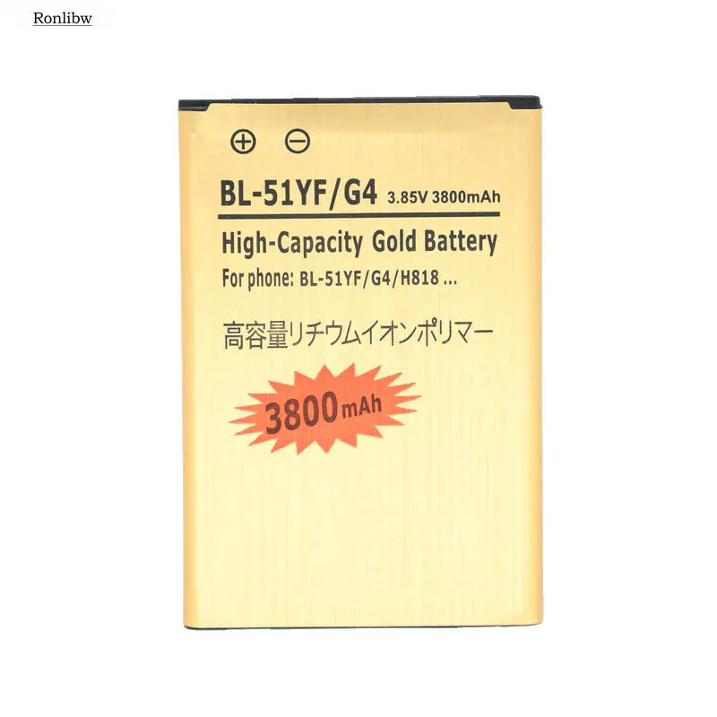 Ronlibw 2 шт. 3500 мА/ч BL-51YF Замена Батарея + Зарядник для LG G4 H818 H818N VS999 F500 F500S F500K F500L H815