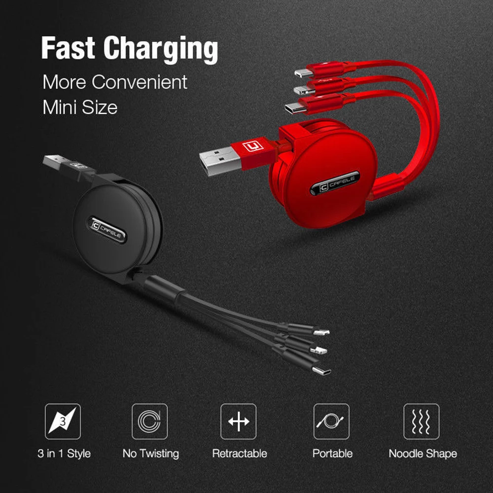 USB кабель для передачи данных для iPhone XS X 8 7 6 быстрая зарядка Зарядное устройство 3 в 1 микро USB кабель для Android USB Type C мобильные телефонные кабели для Samsung S9