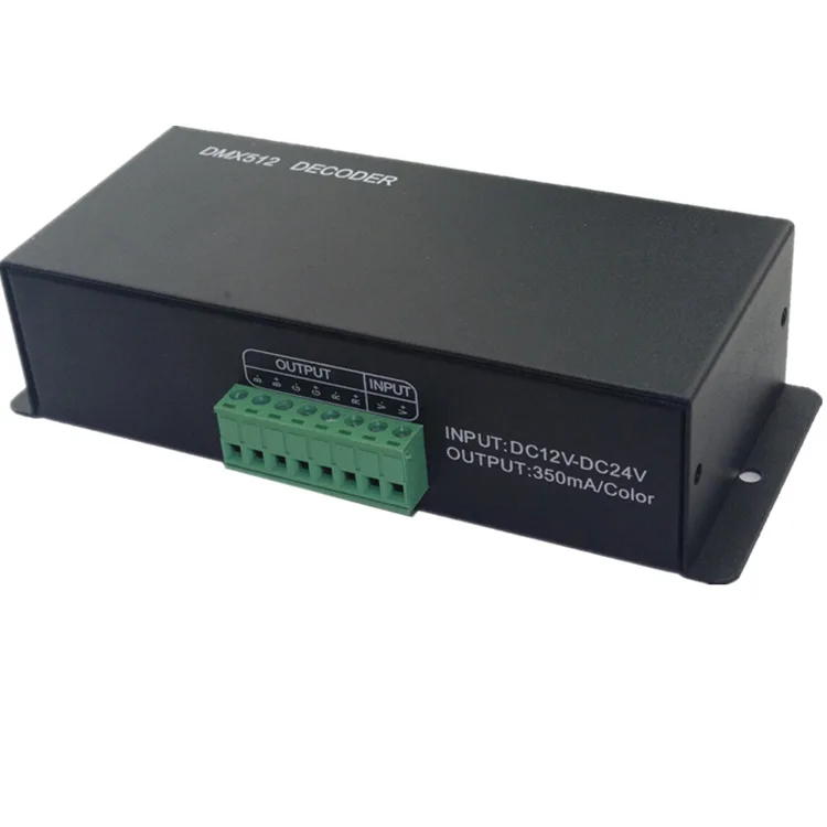 DMX512 подконтроллер DMX декодер 3 4-канальный выход RGB контроллер светодиодный свет с