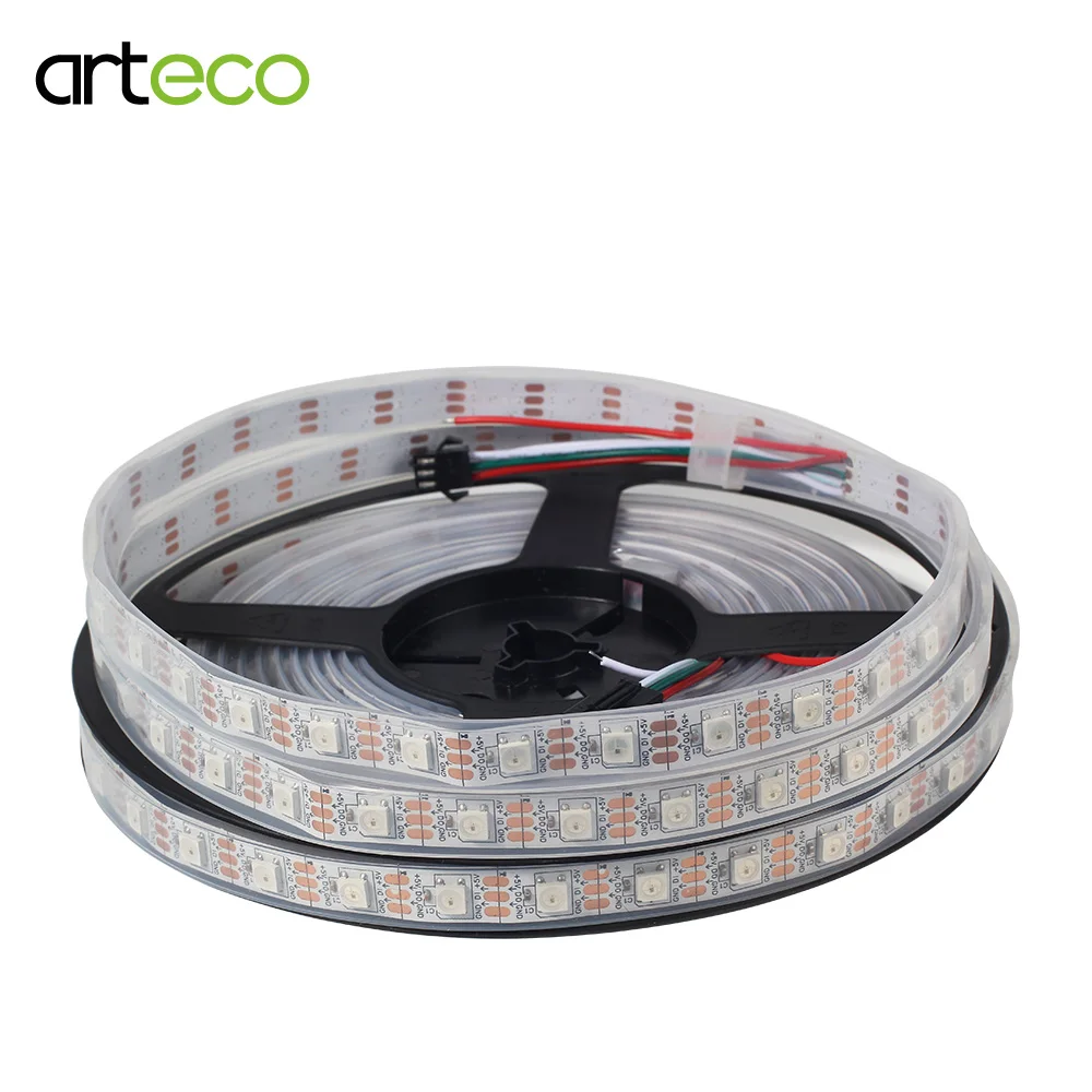 5 м/рулон DC5V ws2812b 300led ws2812IC встроенный индивидуально адресуемый 60 светодиодов/м 5050