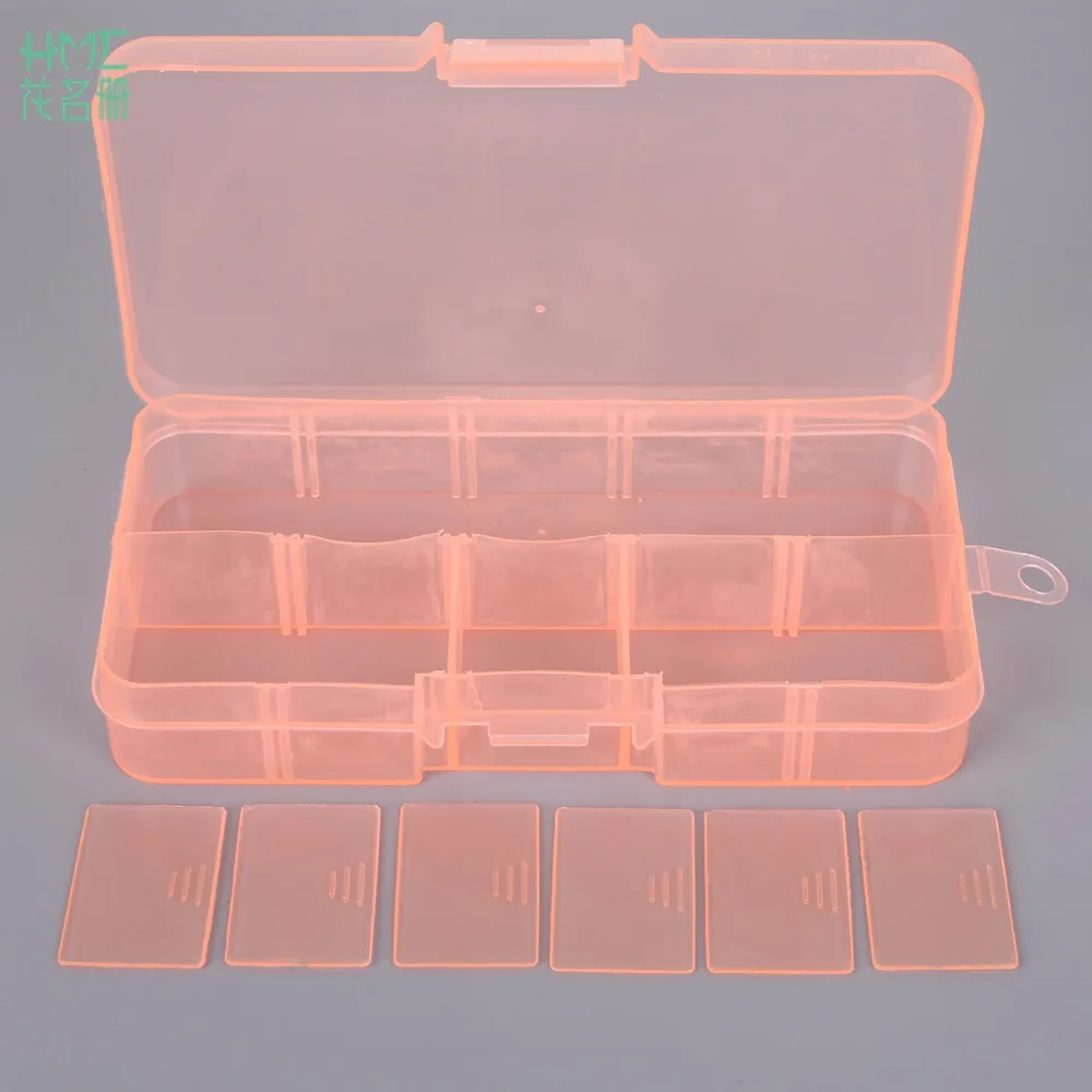 10 ячеек регулируемый ювелирный пластиковый ящик для хранения кейс рукоделия