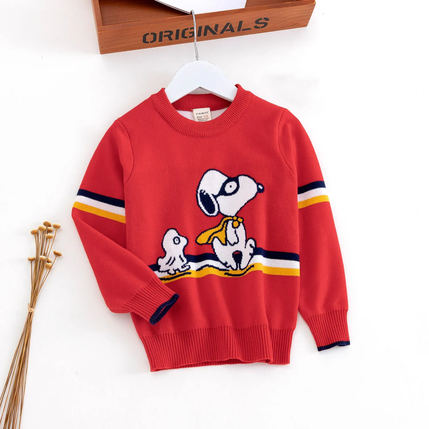 Свитер для мальчиков коллекция 2019 года Осенняя теплая одежда маленьких девочек