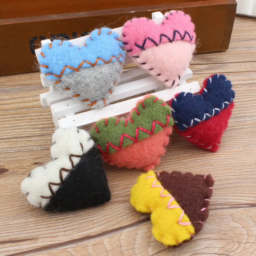 Вязаные крючком куклы ручной работы из шерсти и войлока 10 шт./лот 3D Kawaii наклейки с