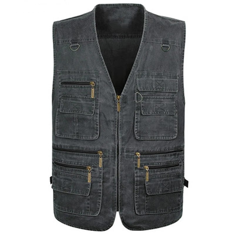Мужские рабочие карго жилеты размера плюс 7XL большие и высокие мужские уличная