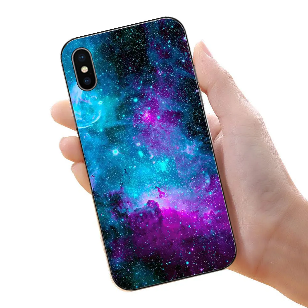 Kisscase Звездное небо Узорчатый корпус для iPhone XS Max XR Обложка Ультра тонкий мягкий