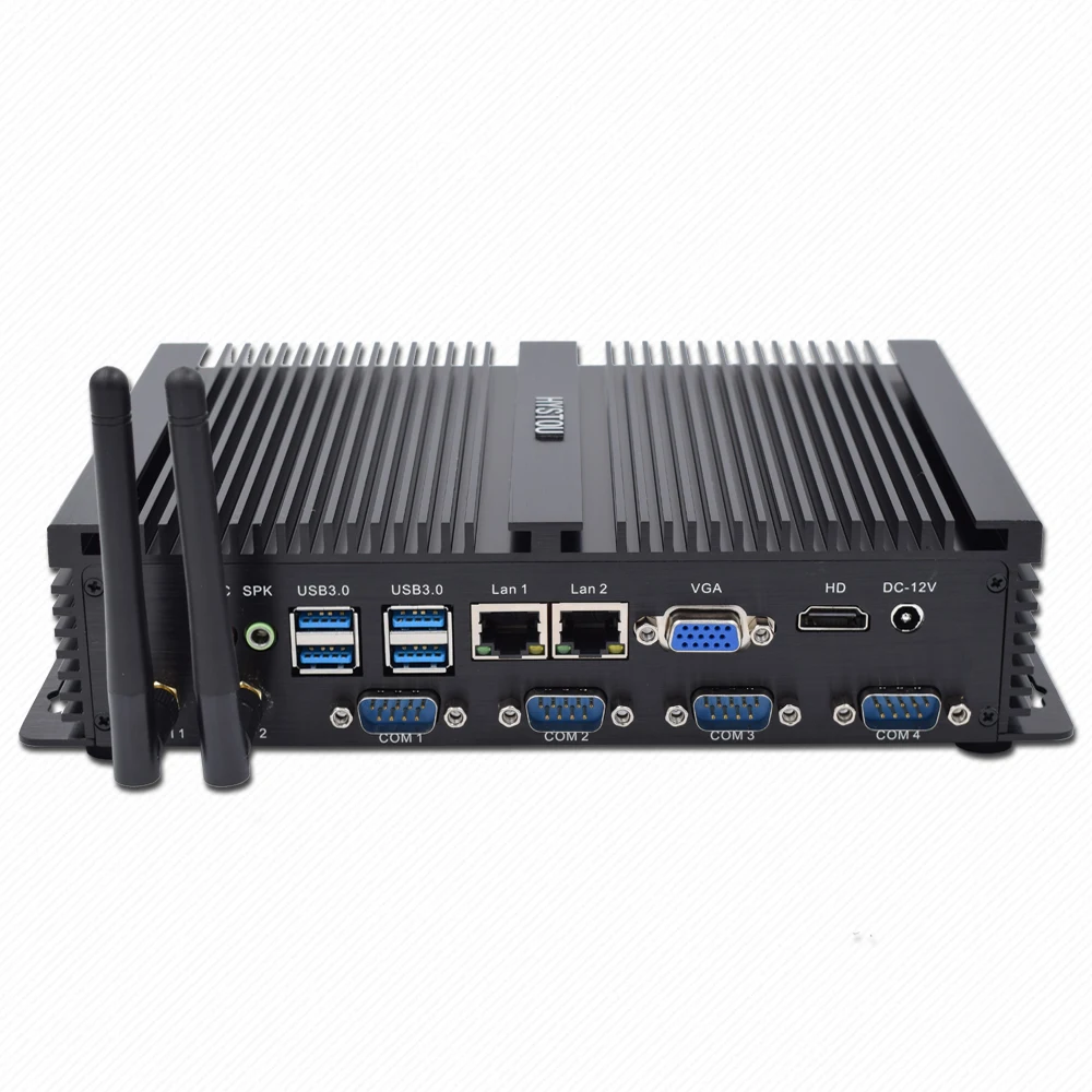 Двойной NIC LAN безвентиляторный мини ПК Intel Core i5 3317U Windows7 XP промышленный 1007U ULHD 4K TV Box 4