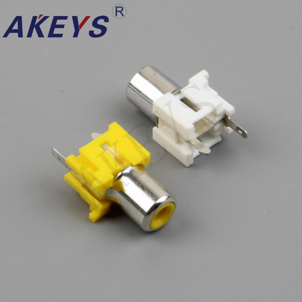 20PCS AV1-8.4-6 Audio Video AV Concentric 1 Female RCA Socket Jack Connector with straight foot | Обустройство дома