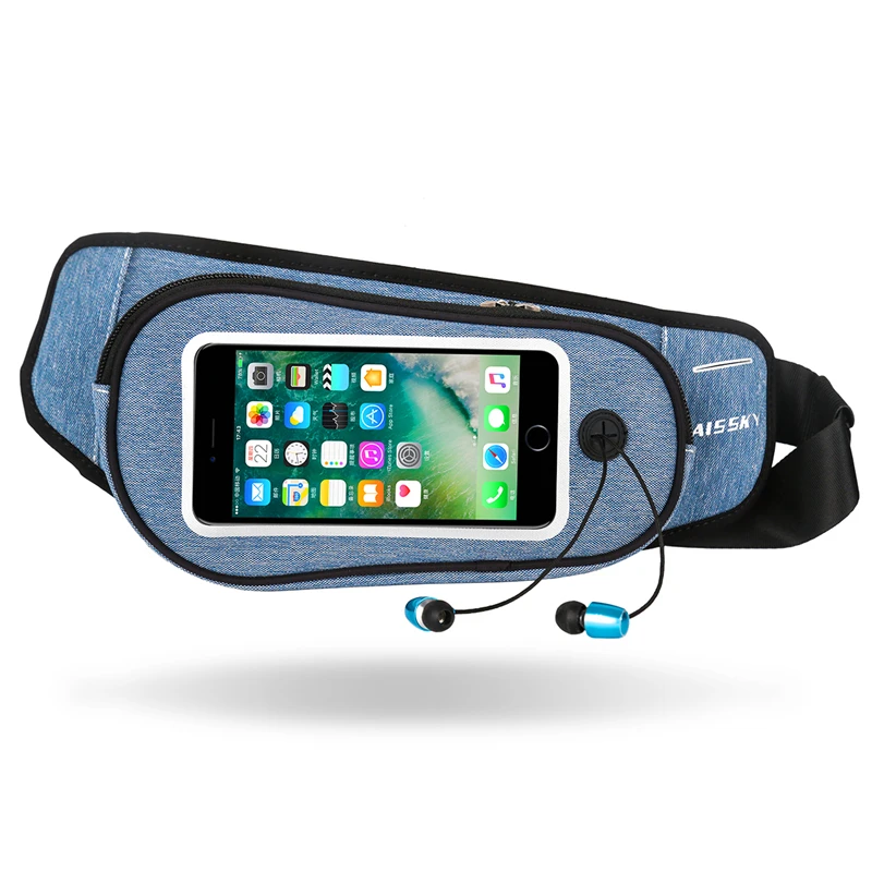 Running Waist Bag Waterproof Phone Container Jogging Hiking Belt Belly Bag Women Gym Fitness Fanny Pack Lady Sport Accessories - Цвет: Синий
