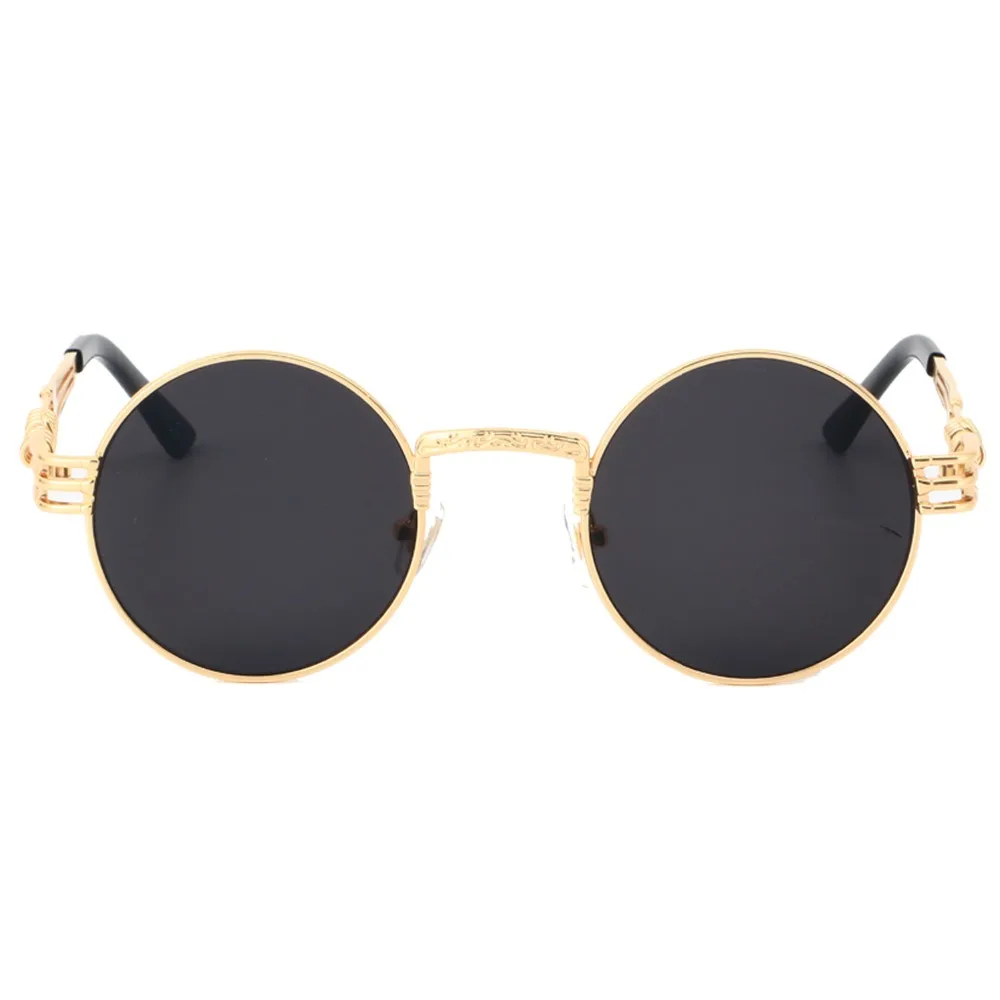 Круглый стимпанк прозрачные линзы Защита от солнца Очки для Для женщин сплав