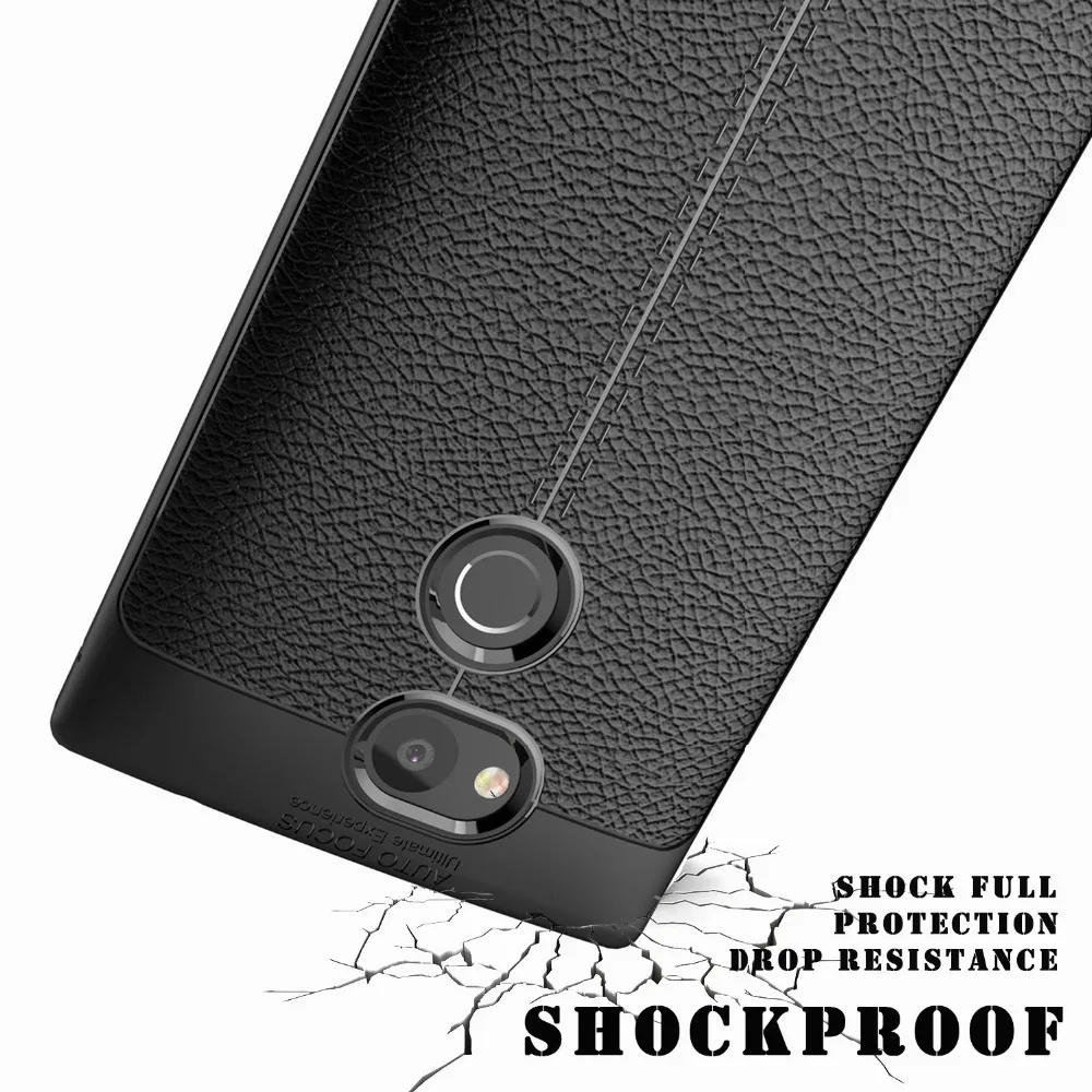 Axbety Роскошный чехол для телефона sony Xperia L2 личи мягкий силиконовый гелевый Чехол