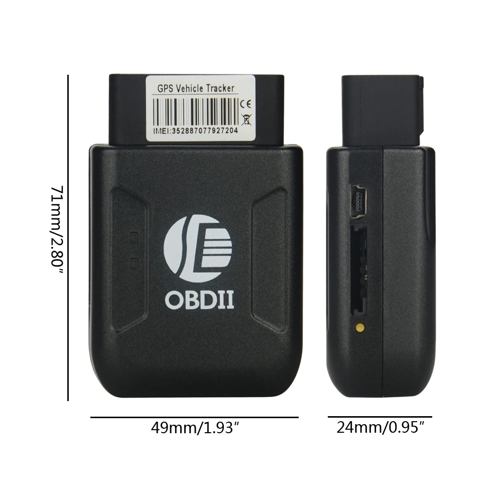 Мини GPRS Автомобильный Трекер OBD II TK206 в реальном времени устройство слежения за