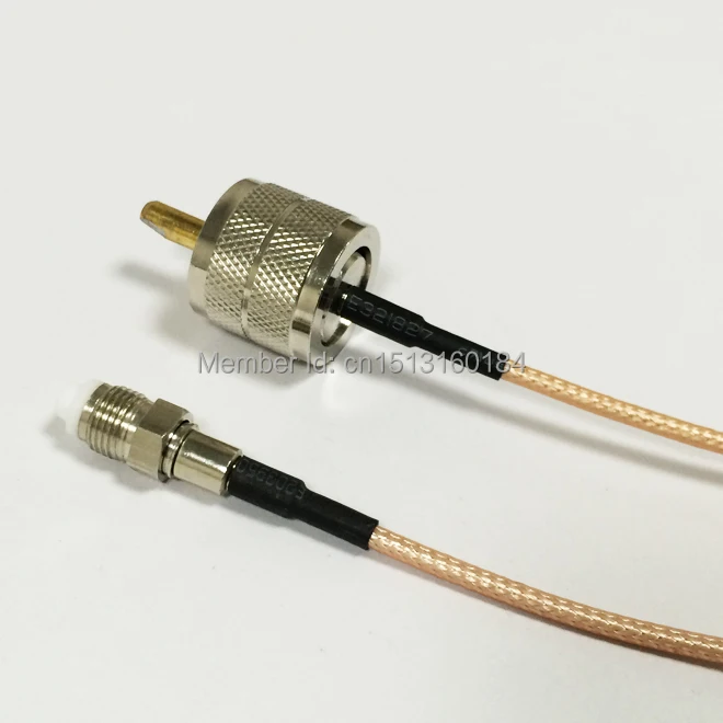 Коаксиальный кабель для модема переходник с UHF и штекером на гнездо FME RG316 ОТРЕЗОК