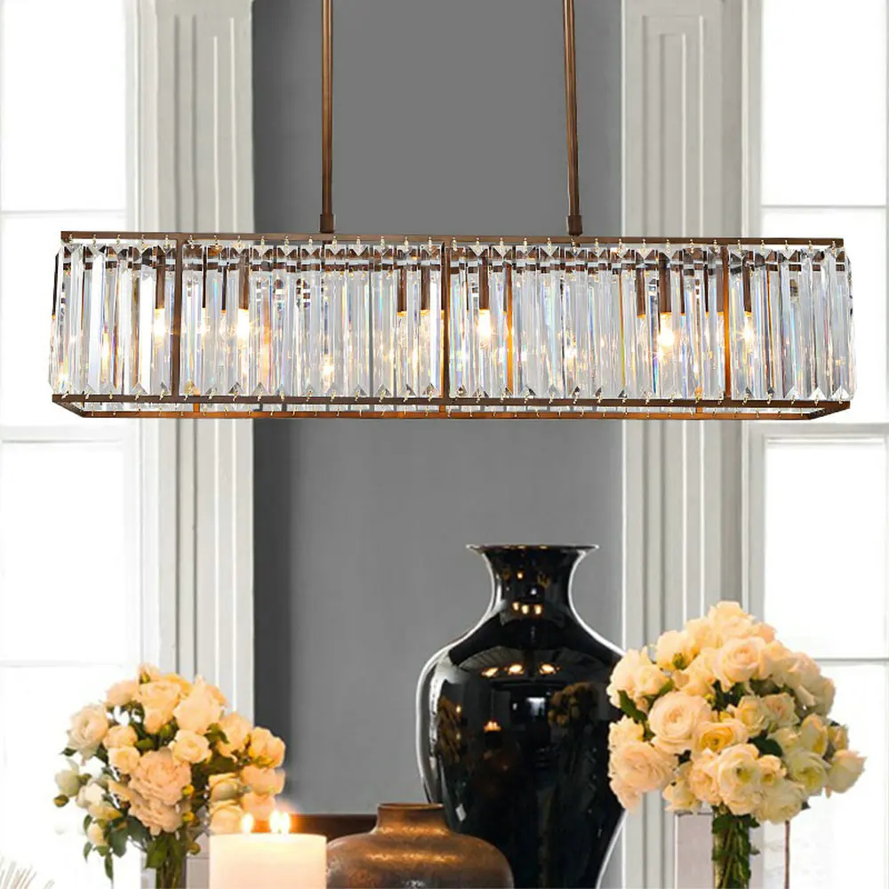 Хрустальная люстра черная бронзовая Подвесная лампа современная с 3