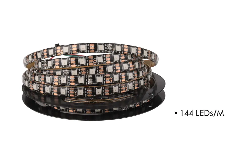 WS2812B Светодиодные ленты DC 5V 30/60/144 светодиодный s RGB умный прибор приемно-пикселей чёрно-белые печатные платы WS2812 IC 50 см 1 м 2 м 3 м 4 м 5 м 17Key бар КТВ