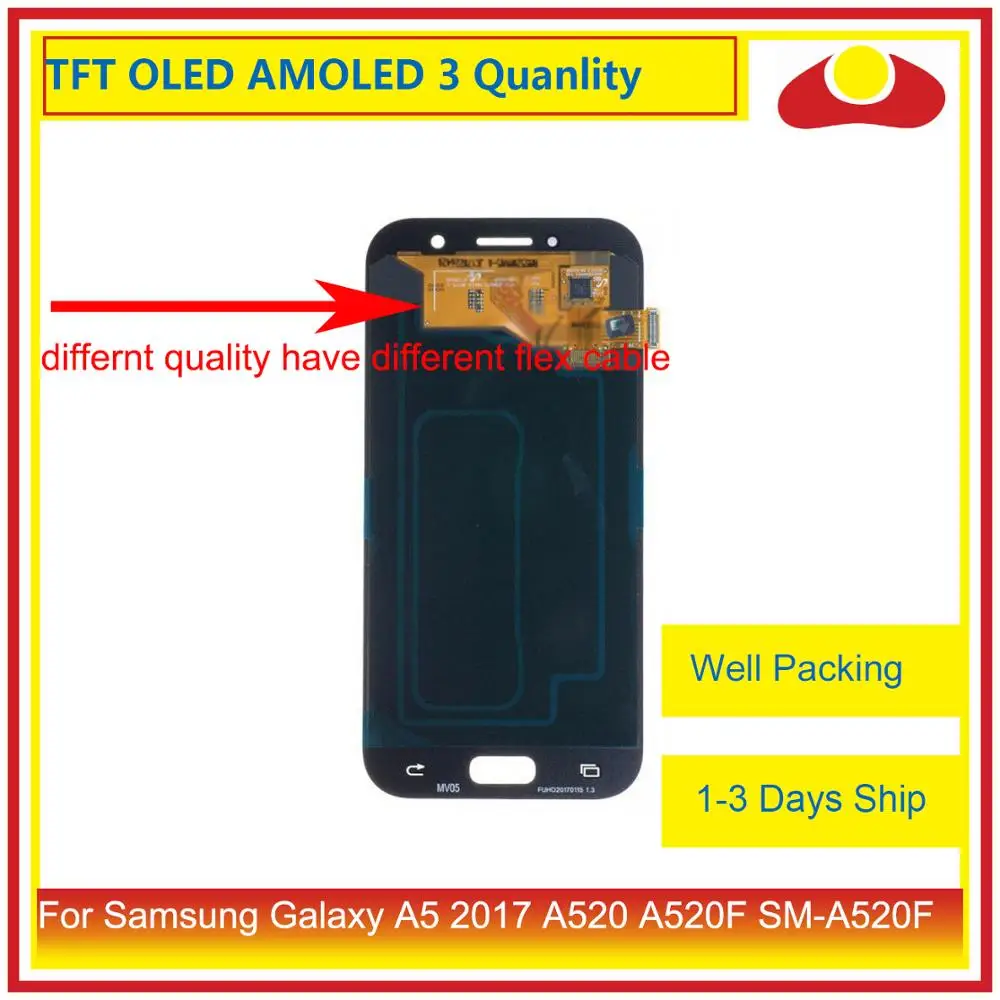 10 шт./лот оригинальный для Samsung Galaxy A5 2017 A520 A520F ЖК дисплей с сенсорным экраном