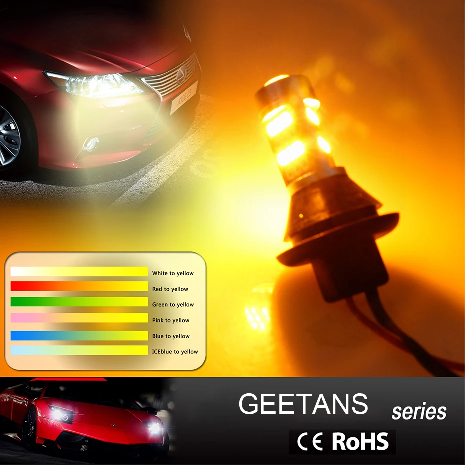 GEETANS 2 шт./лот T20 1156 поворотные сигнальные огни 7440 S25 Bau15s 42 светодиодные выключатели
