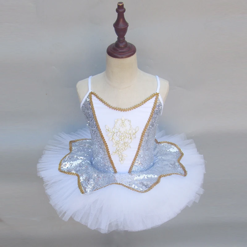 Профессиональная балетная пачка Детские Балетные платья с блестками для девочек