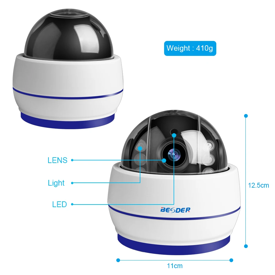 Besder, скоростная купольная IP камера, WiFi, 1080 P, 960 P, 5X, с автоматическим зумом, PTZ, камера наблюдения, беспроводная, P2P, ONVIF, детектор движения, сигнализация