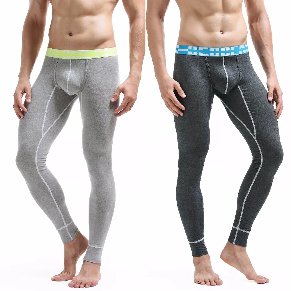 

New SEOBEAN men's long johns cotton leggings cowboy color themal male comfortable Long johns 2 colors size M/L/XL/XXL