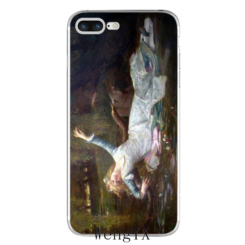 Чехол для телефона girl Ophelia мягкий тонкий силиконовый чехол из ТПУ с рисунком iPhone X
