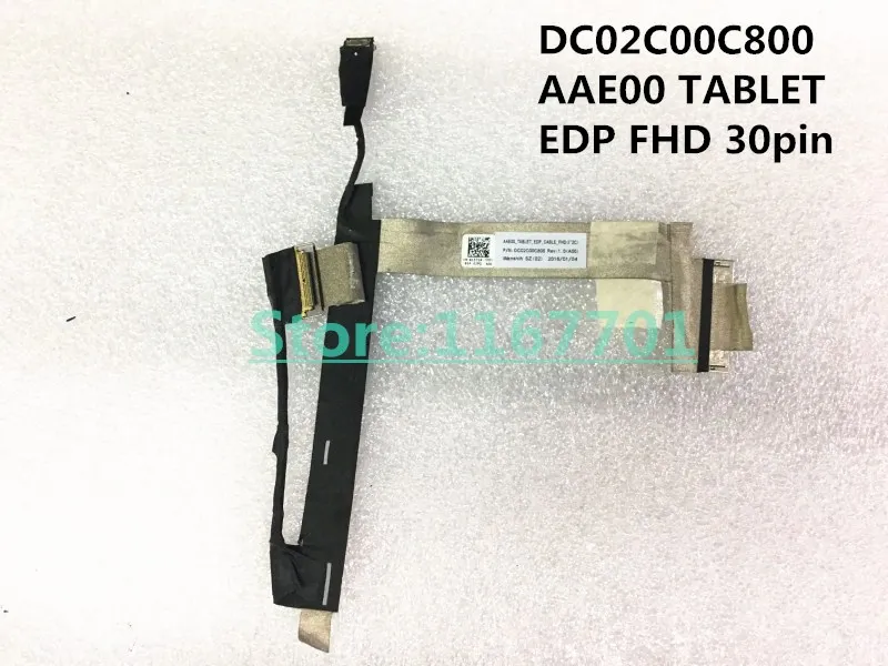 

Laptop/notebook LCD/LED/LVDS cable for Dell Latitude XPS 12 7275 9250 A15724 AAE00 TABLET EDP FHD DC02C00C800 30pin