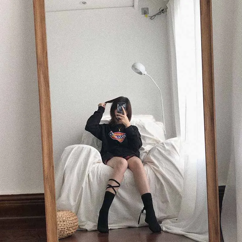 Женские Модные хлопковые высокие носки без пятки одноцветные DIY ручные тонкие