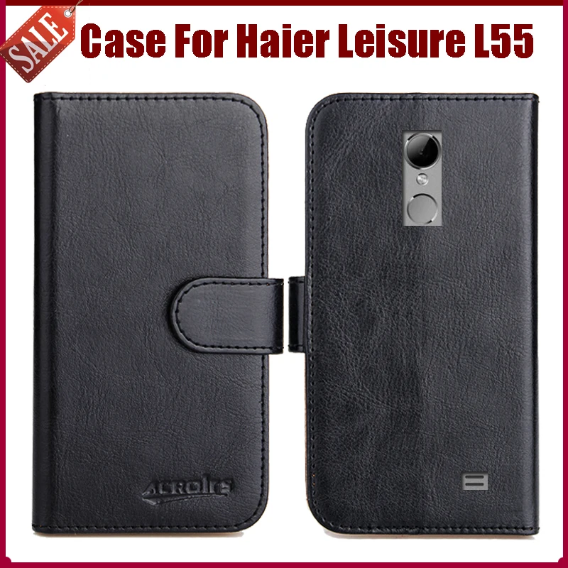

Hot Sale! Haier Leisure L55 Case 6 Colors High Quality Flip Leather Protective Phone Cover For Haier Leisure L55 Case