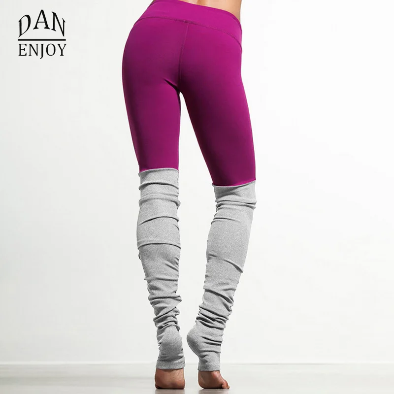 DANENJOY женские спортивные Леггинсы со вставками колготки леггинсы для бега