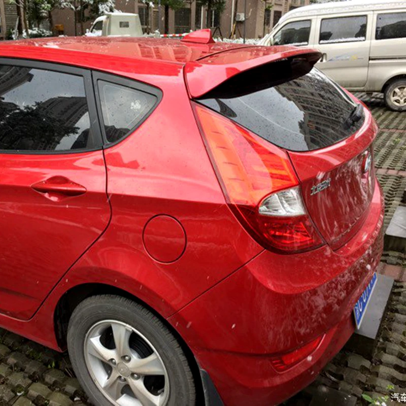 Для Hyundai Verna 2011 до 2015 высокое качество ABS Материал хэтчбек спойлер праймер или